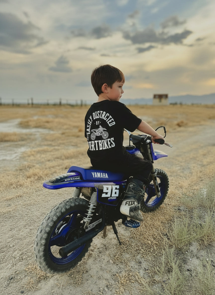 Kids Holeshot Easily Distracted By Dirtbikes Tee