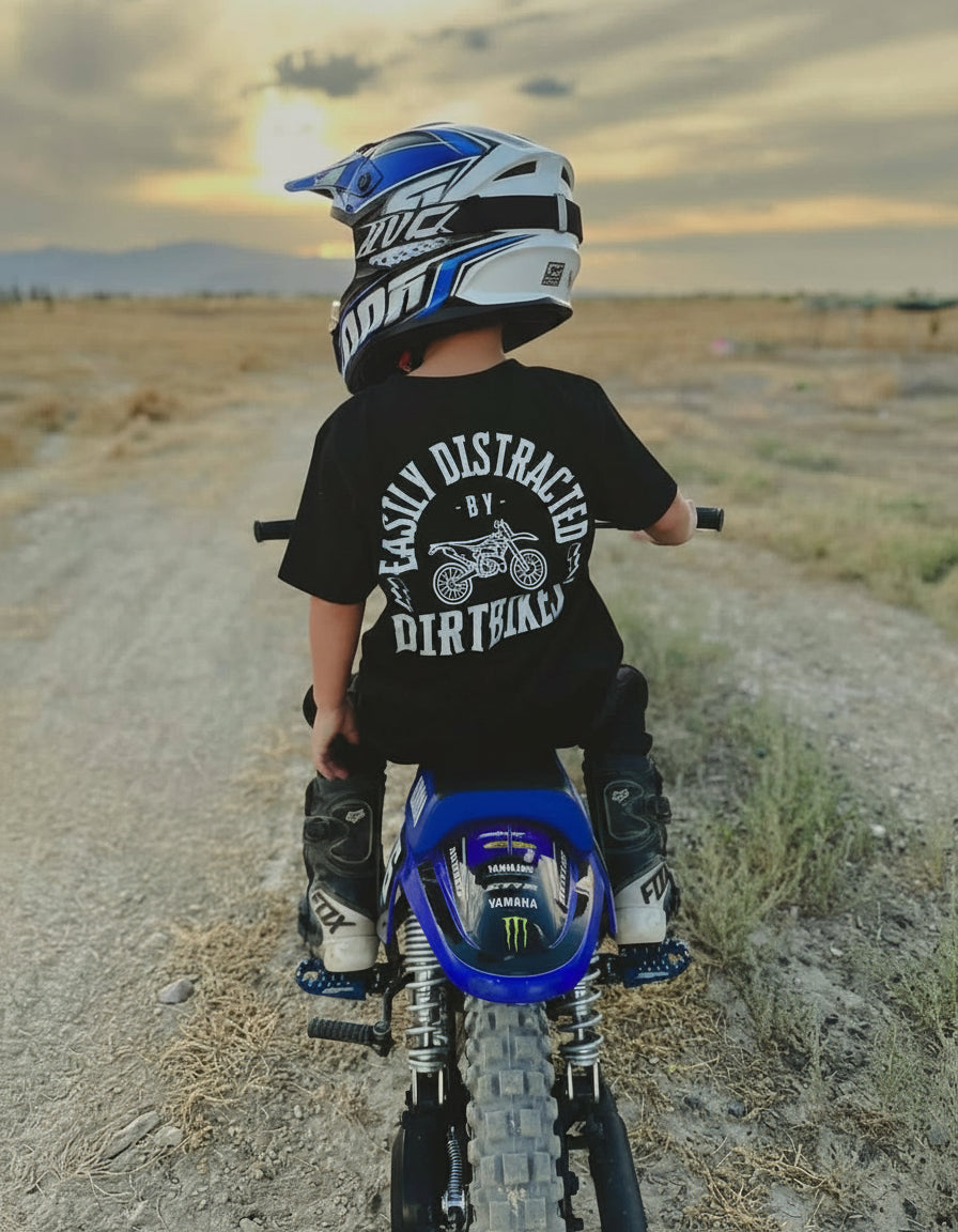 Kids Holeshot Easily Distracted By Dirtbikes Tee